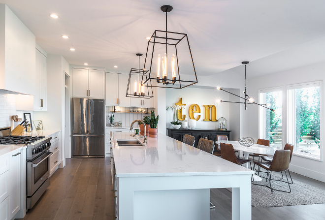 Benjamin Moore Oxford White Kitchen Modern Farmhouse Kitchen Shaker Panel Cabinets painted in Benjamin Moore Oxford White #Benjamin Moore Oxford White Kitchen Modern Farmhouse Kitchen Shaker Panel Cabinet #BenjaminMoore #OxfordWhite #Kitchen #ModernFarmhouseKitchen #ShakerPanelCabinet #shakercabinet