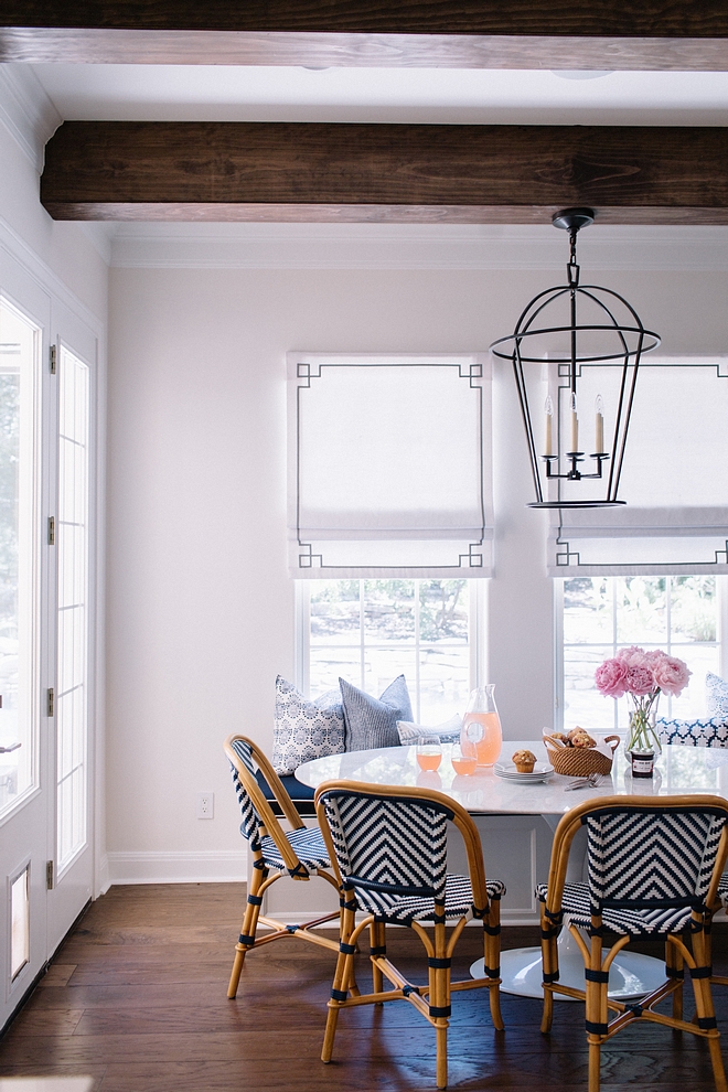 Woven Bistro chairs white and navy Rattan bistro chairs are the perfect addition to any table