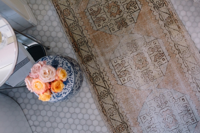 Vintage Distressed Oushak Rug Runner (one of a kind)