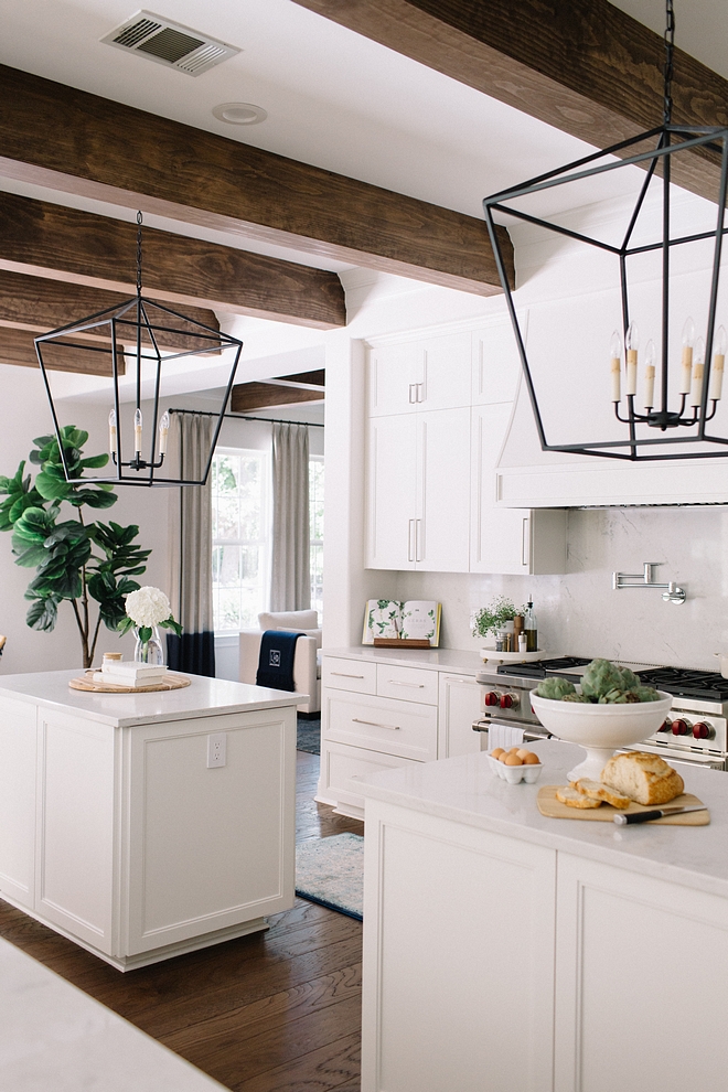 White kitchen I mean, we can see many types of kitchens come and go, but white kitchens are and will always be a classic choice Cabinets are painted in "Benjamin Moore OC-17 White Dove" #whitekitchen