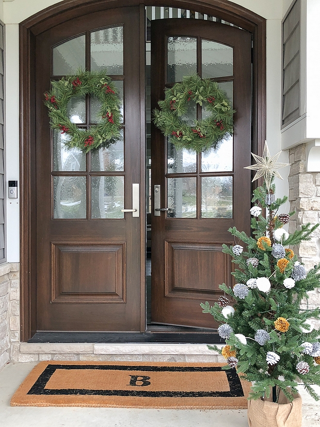 Traditional Christmas Porch Decor