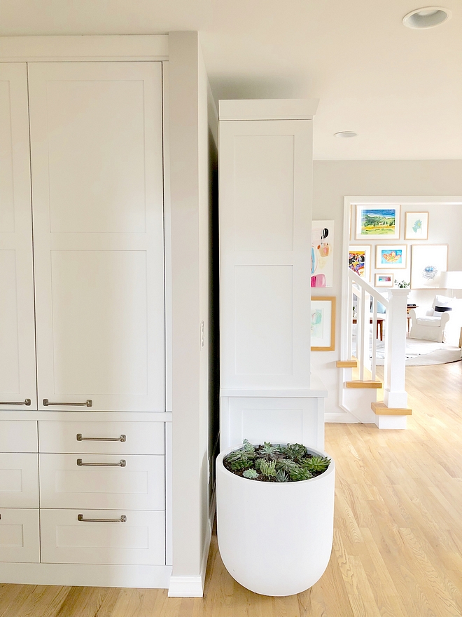 Kitchen Renovation Also tied into the kitchen renovation was removing an old bar area and replacing it with a floor to ceiling storage cabinet #kitchenrenovation #kitchenreno #kitchencabinetrenovation