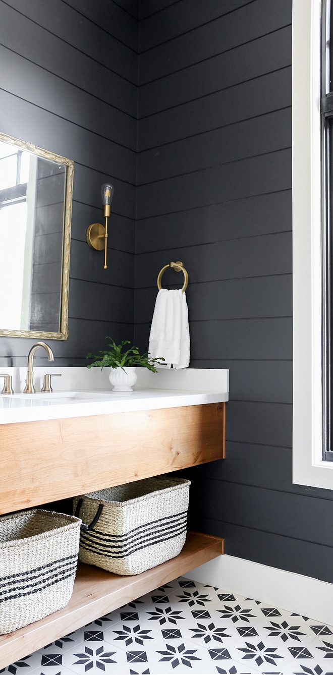 Benjamin Moore French Beret Shiplap Bathroom Shiplap Benjamin Moore French Beret #Shiplap #Bathroom #Shiplap #BenjaminMooreFrenchBeret #Paintcolor