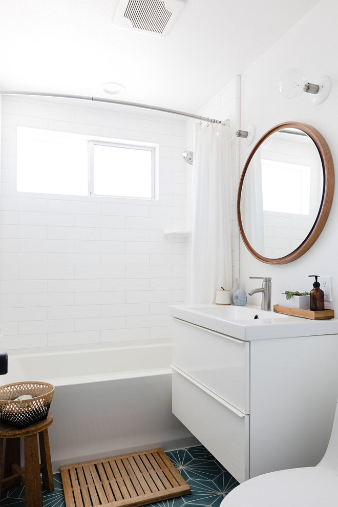 Guest Bathroom renovation This space is such a mix of high and low #bathroomreno #guestbathroom #smallbathroom #bathroom #reno