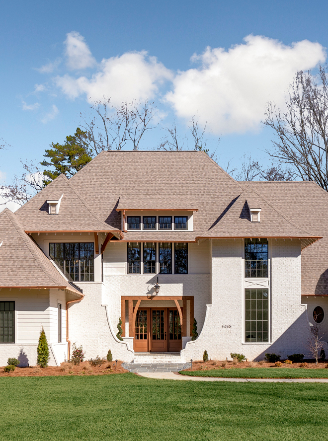 Benjamin Moore Olympic Mountain Brick Exterior Paint Color Wood Front Door with Brick Exterior Benjamin Moore Olympic Mountain Creamy Brick Paint Color Off white brick exterior Benjamin Moore Olympic Mountain Brick Exterior Paint Color #offwhitebrick #creamywhitebrick #brickexterior #brickpaintcolor #BenjaminMooreOlympicMountain #Brick #Exterior #PaintColor #exteriorpaintcolor