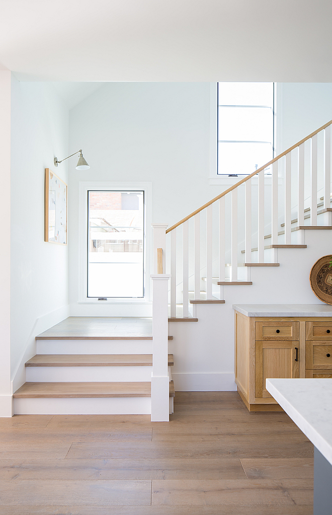 gray wash wide plank European Oak with custom square edged solid tread stair treads to match Wood Flooring and Stairs Colonial Collection in Lexington, gray wash wide plank European Oak with custom square edged solid tread stair treads to match #WoodFlooring #Stairtreads