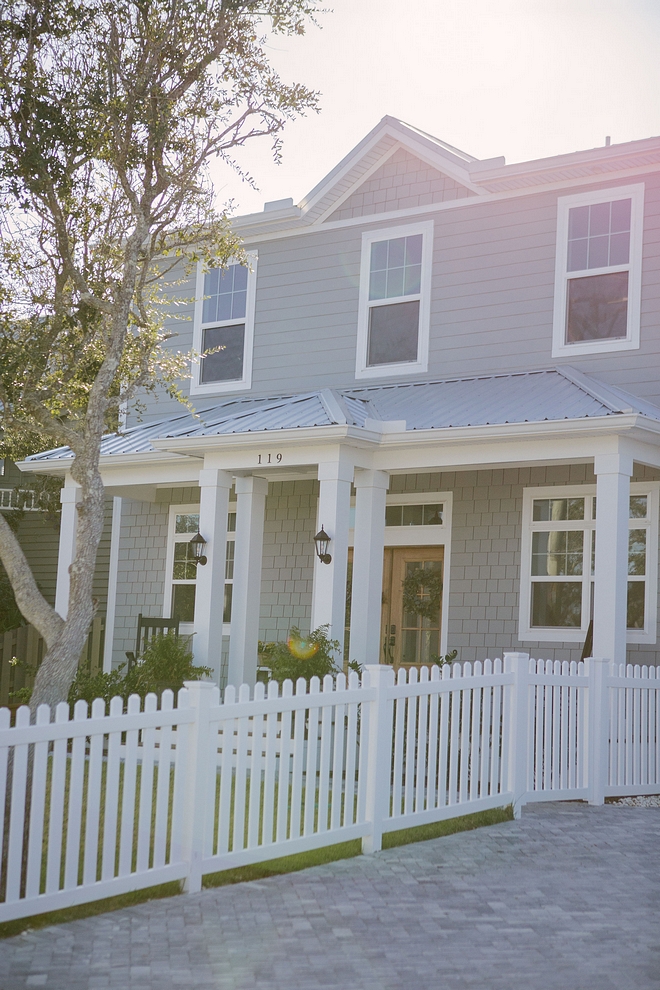 Building a farmhouse on budget We kept a basic exterior to stay in the budget and added versatile siding, a double door entry, front porch and back upper deck to dress up the exterior Building a farmhouse on budget Building a farmhouse on budget #Buildingafarmhouse #Newbuiltonbudget #budget