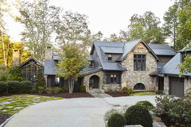 Stone exterior The exterior features windows with stone lintel and wood corbels Stone homes The exterior features windows with stone lintel and wood corbels #stoneexterior #stonehomes #exterior #windows #stonelintel #woodcorbels #exteriorcorbel #corbel