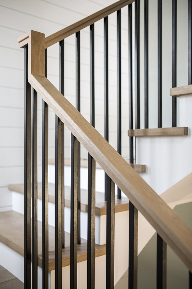 Staircase metal spindles The metal spindles are custom I love this clean and timeless look Staircase metal spindles Staircase metal spindle ideas Staircase metal spindles Modern farmhouse Staircase metal spindles #modernfarmhouse #Staircase #metalspindles