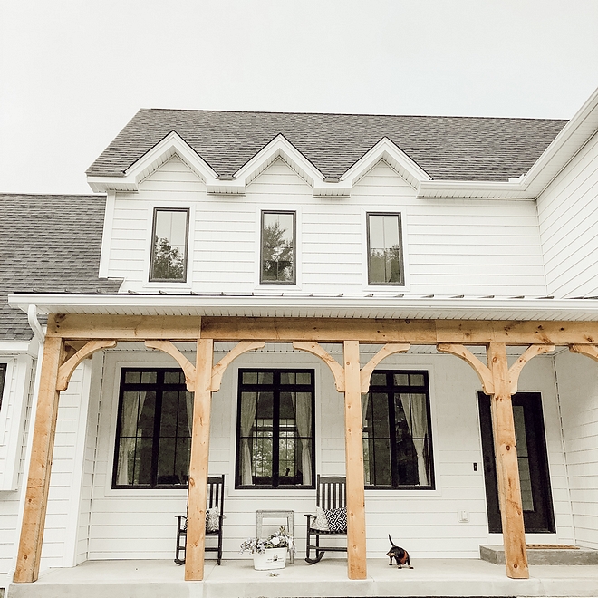 Timber Porch Posts Farmhouse exterior with Timber Porch Posts Rustic farmhouse Timber Porch Posts Timber Porch Posts Timber Porch Posts #Farmhosue #rusticfarmhouse #TimberPorchPosts #TimberPosts #porch