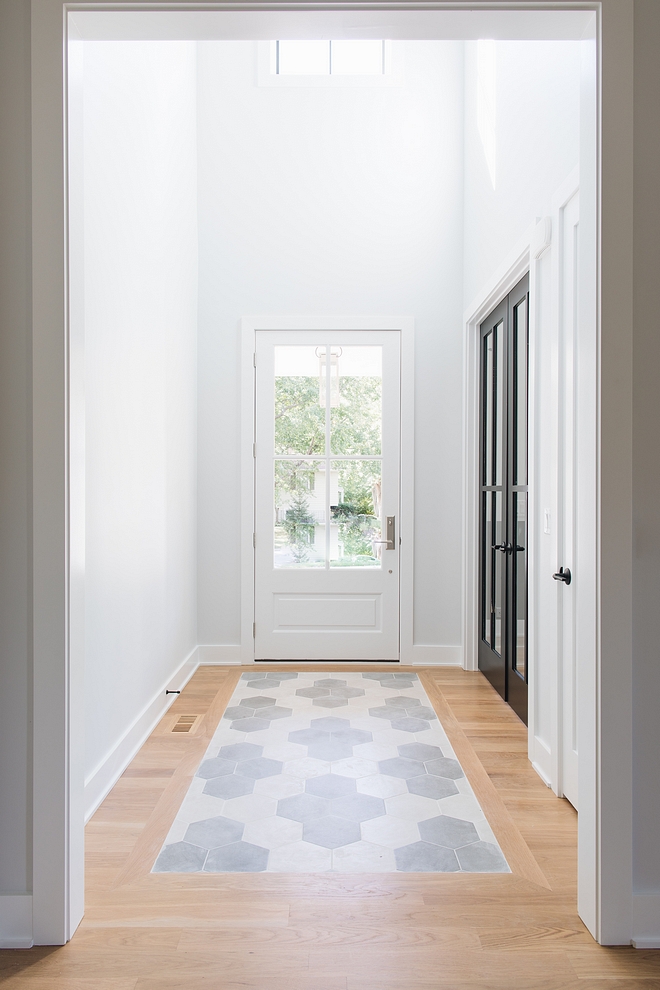 Tile Runner Foyer Tile Ideas Foyer with high ceilings and hex tile runner Tile ideas Tile Runner Foyer Tile Ideas Foyer with high ceilings and hex tile runner #TileRunner #FoyerTile #Foyer #tile #hextile #tiling