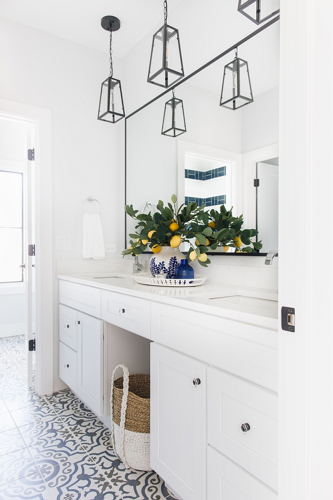 Jack and jill bathroom This is definitely a new take on Jack-and-Jill bathrooms! This space has plenty of character and the kids definitely won't outgrow it #kidsbathroom #jackandjill #bathroom