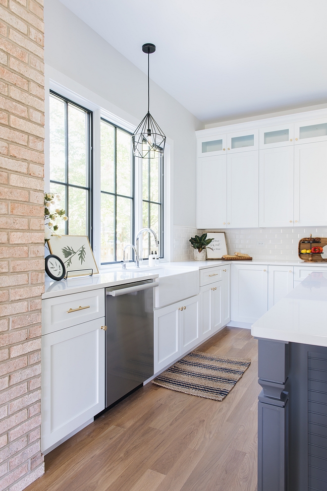 Kitchen Cabinets are custom shaker-style, Maple Paint color is Extra White by Sherwin Williams White Kitchen Kitchen Cabinets are custom shaker-style, Maple Paint color is Extra White by Sherwin Williams #KitchenCabinets #shakerstylecabinet #Maple #Paintcolor #ExtraWhiteSherwinWilliams