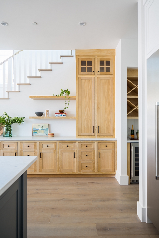 White Oak Kitchen Oak cabinetry was bleached and finished with a clear matte lacquer White Oak Kitchen White Oak Kitchen White Oak Kitchen #WhiteOakKitchen