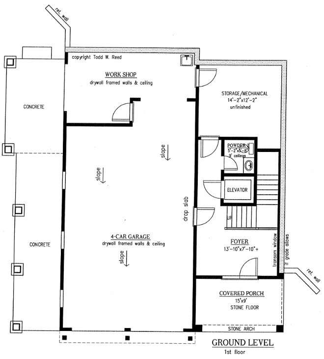 Ground level floor plan Floor Plan - Ground Level Entry