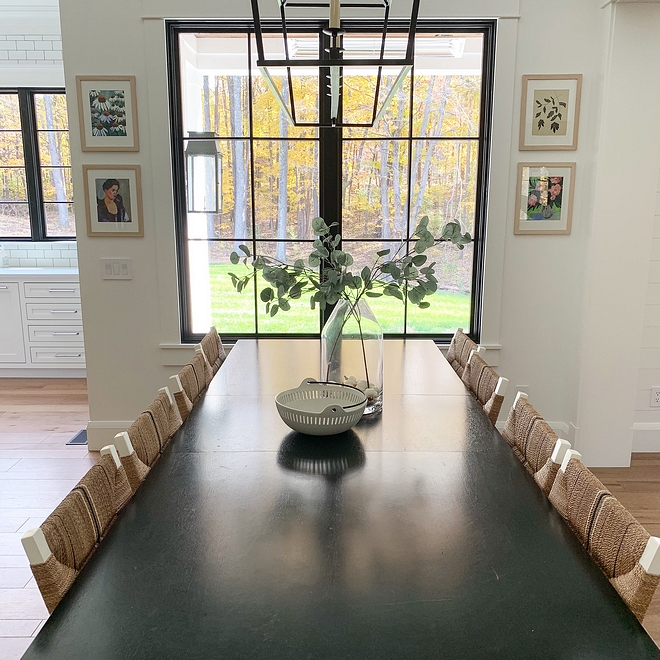 Black windows The windows open up right to the woods. It makes our entire kitchen and living room area full of natural light #Blackwindows