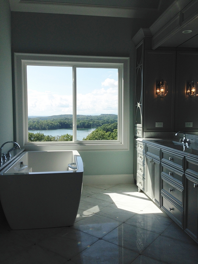 Sherwin Williams Tradewind SW 6218 Blue grey bathroom paint color Sherwin Williams Tradewind SW 6218 Sherwin Williams Tradewind SW 6218 Sherwin Williams Tradewind SW 6218 #SherwinWilliamsTradewind #SherwinWilliamsSW6218