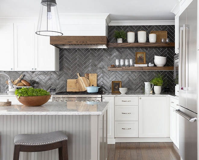 Forgiving backsplash tile Herringbone Backsplash Tile Forgiving backsplash tile ideas #backsplashtile