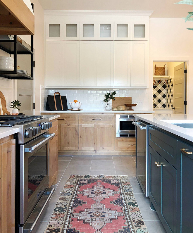 Vintage Runner Kitchen featuring Vintage Runner oven grey tile Kitchen tile Grey Concrete looking porcelain tile #Kitchen #VintageRunner #greytile #Kitchentile #Concretelookingtile #porcelaintile