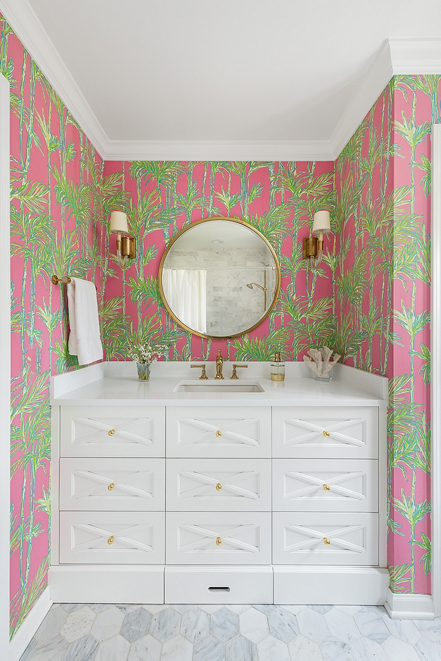 Kids Bathroom Wallpaper Pink and Green Wallpaper Kids Bathroom Wallpaper Pink and Green Wallpaper #KidsBathroom #Wallpaper #PinkandGreen