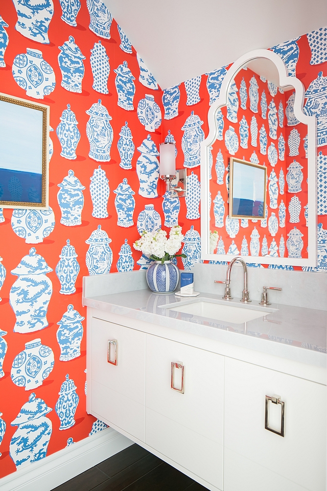 Wallpaper STROHEIM CANTON PERSIMMON BY DANA GIBSON IN BLUE #Wallpaper #STROHEIMCANTON #PERSIMMON #DANAGIBSON