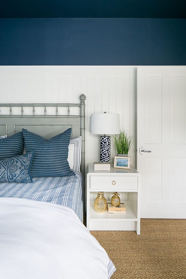 Sherwin Williams SW 6244 Naval Paint color above wainscottingh is Sherwin Williams SW 6244 Naval and wainscotting is SW Pure White Sherwin Williams SW 6244 Naval Sherwin Williams SW 6244 Naval Paint Color Sherwin Williams SW 6244 Naval #SherwinWilliamsSW6244Naval #paintcolor
