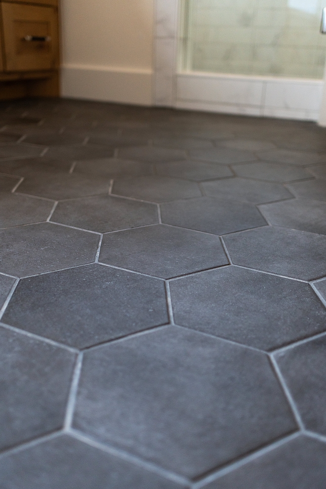 Floor tiles are 8” Matte Black hex Floor tiles are 8” Matte Black hex #Floortiles #Mattehex