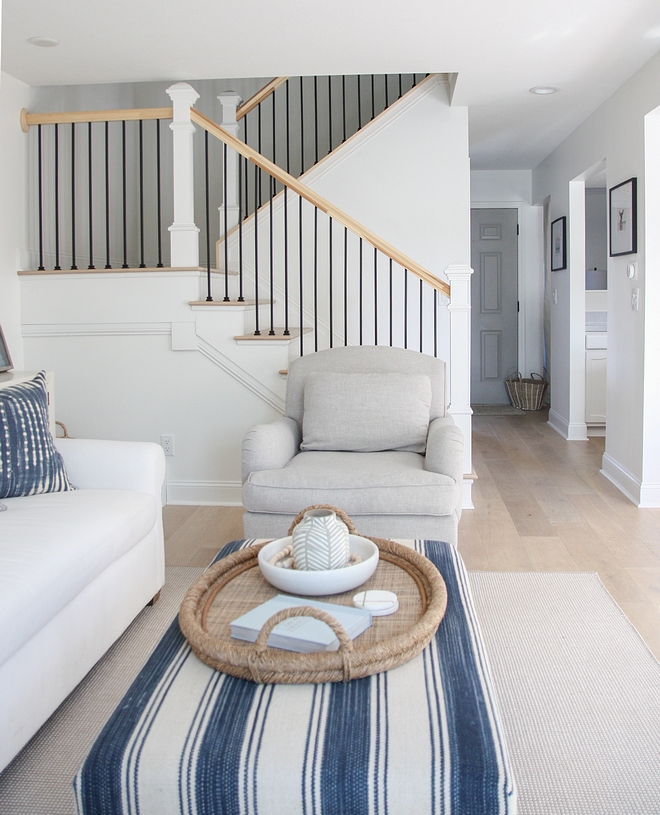 Staircase renovation We completely renovated the staircase, continuing the wood flooring up the stairs and adding in the wrought iron spindles to tie in with the bronze windows and bring in more contrast to the space Staircase renovation #Staircaserenovation #Staircaser #enovation