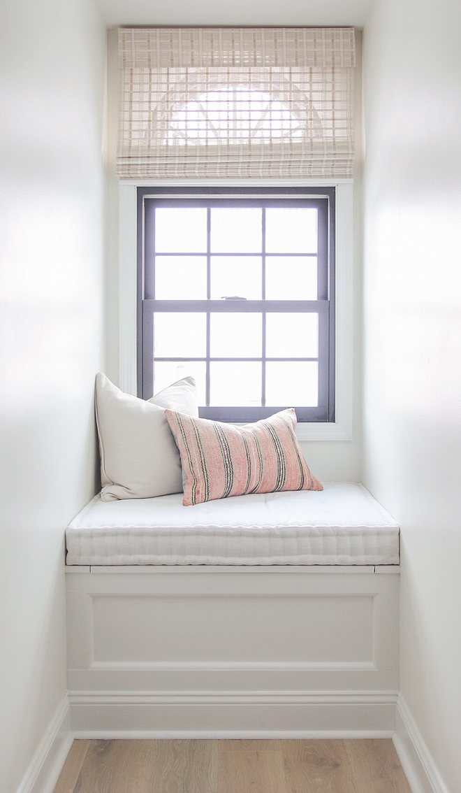 Reading Nook Window Seat The dormer window was empty when bought the home, and I built in the window seat the first fall we lived here, and it serves as a great place to relax and look out the window or read a book Reading Nook Window Seat #ReadingNook #WindowSeat