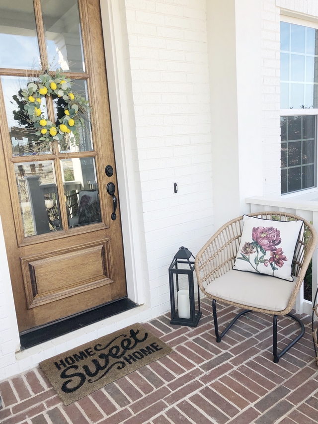 Painted Brick Exterior witth brick porch