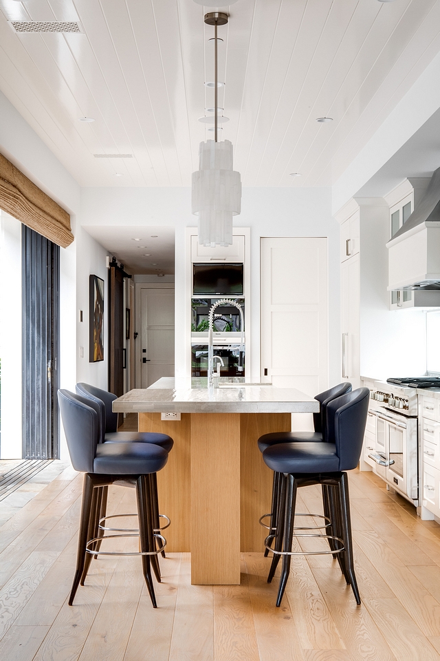 Kitchen island table The kitchen island also features a custom stained and hand planed built-in table attached to island #kitchenislandtable #kitchen #kitchenisland #table