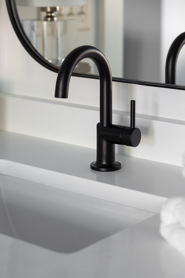 Black matte bathroom faucet