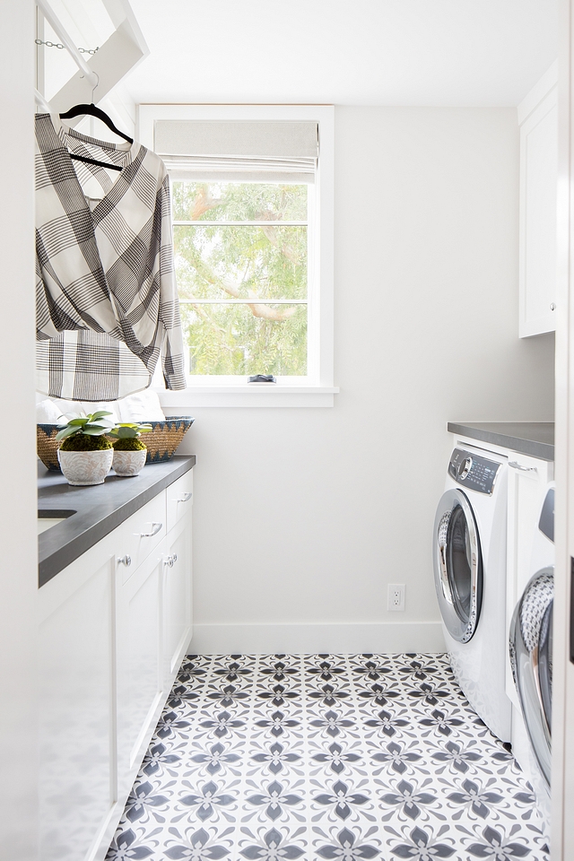 White laundry room with dark black leathered quartz countertop and black and white cement tile White laundry room with dark black leathered quartz countertop and black and white cement tile White laundry room with dark black leathered quartz countertop and black and white cement tile White laundry room with dark black leathered quartz countertop and black and white cement tile #Whitelaundryroom #quartz #countertop #blackandwhite #blackandwhitetile #cementtile
