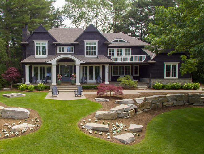 Landscaping using Retaining walls We used giant ledge boulders to retain the house on the hill Landscaping using Retaining wall Gardens Landscaping using Retaining wall Garden Landscaping Gardens Landscaping using Retaining wall Garden Landscaping #Gardens #Landscaping #Retainingwall #Garden