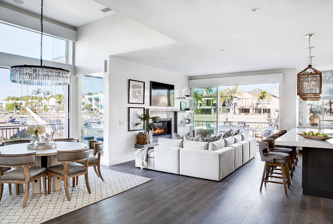 We used only Sherwin Williams throughout this house, with all the main walls painted in First Star. Baseboard & Trim was done in High Reflective White, ensuring that the furniture, millwork and art will be the stars of the show. We focused our color creativity on the custom cabinetry, where we let the coastal blues set the tone #interior #paintcolor #Sherwinwilliams