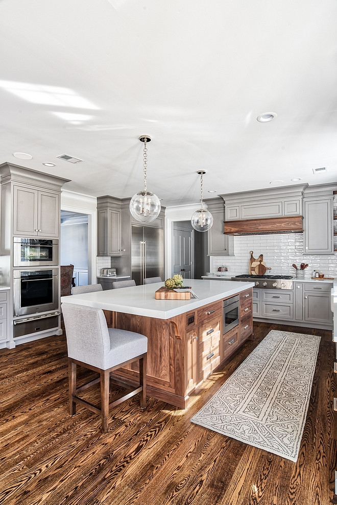 Grey kitchen with Walnut Kitchen Island Grey kitchen with Walnut Kitchen Island Grey kitchen with Walnut Kitchen Island #Greykitchen #Walnut #Kitchen #Island