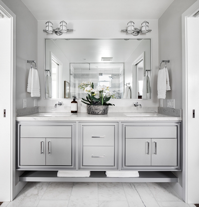 Sherwin Williams SW 6255 Morning Fog Grey Bathroom Cabinet Paint Color Sherwin Williams SW 6255 Morning Fog Sherwin Williams SW 6255 Morning Fog #SherwinWilliamsSW6255MorningFog #SherwinWilliamsSW6255 #SherwinWilliamsMorningFog