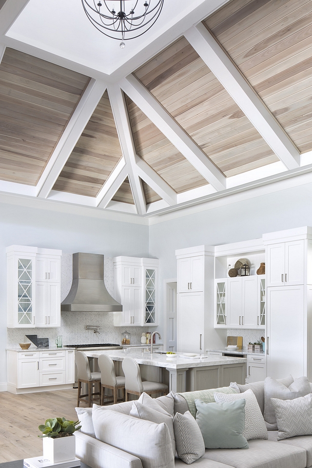 Tray Ceiling tongue and groove tray ceiling with skylight Kitchen features tray ceiling clad in stained wood tongue and groove centered by a skylight Tray Ceiling tongue and groove tray ceiling with skylight Tray Ceiling tongue and groove tray ceiling with skylight #TrayCeiling #tongueandgroove #togueandgroovetrayceiling #skylight #kitchenskylight