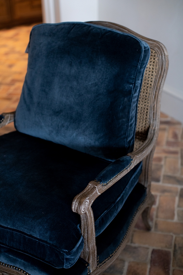 Blue velvet chair with cane back chair Blue velvet chair with cane back accent chair Blue velvet chair with cane back #Bluevelvetchair #canebackchair