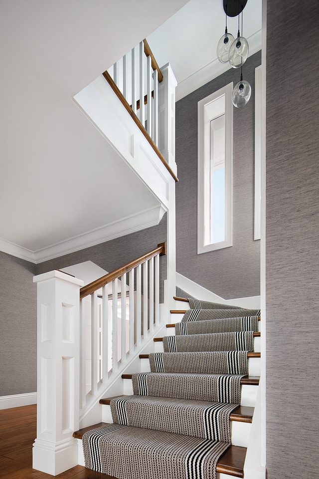 Staircase with runner and wallpaper on walls Staircase with runner and wallpaper on walls Staircase with runner and wallpaper on walls Staircase with runner and wallpaper on walls #Staircase #runner #staircaserunner #wallpaper on walls