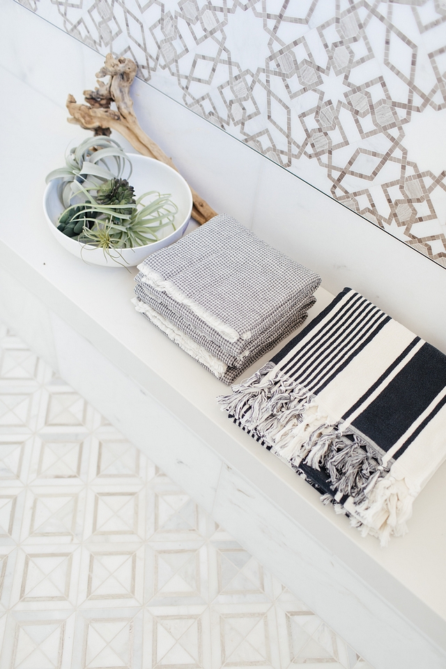 White Quartz Shower Bench 