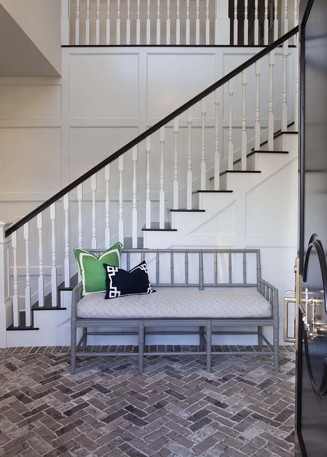 Foyer Herringbone Brick Flooring Entryway with herringbone brick flooring Foyer Herringbone Brick Flooring Foyer Herringbone Brick Flooring #Foyer #HerringboneBrick #HerringboneBrickFlooring