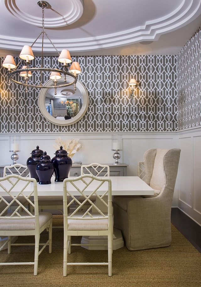 Dining Room Wallpaper Trellis Wallpaper Trellis in Grey and White wallpaper Dining Room Wallpaper Trellis Wallpaper Trellis in Grey and White #DiningRoom #Wallpaper #TrellisWallpaper #diningroomwallpaper