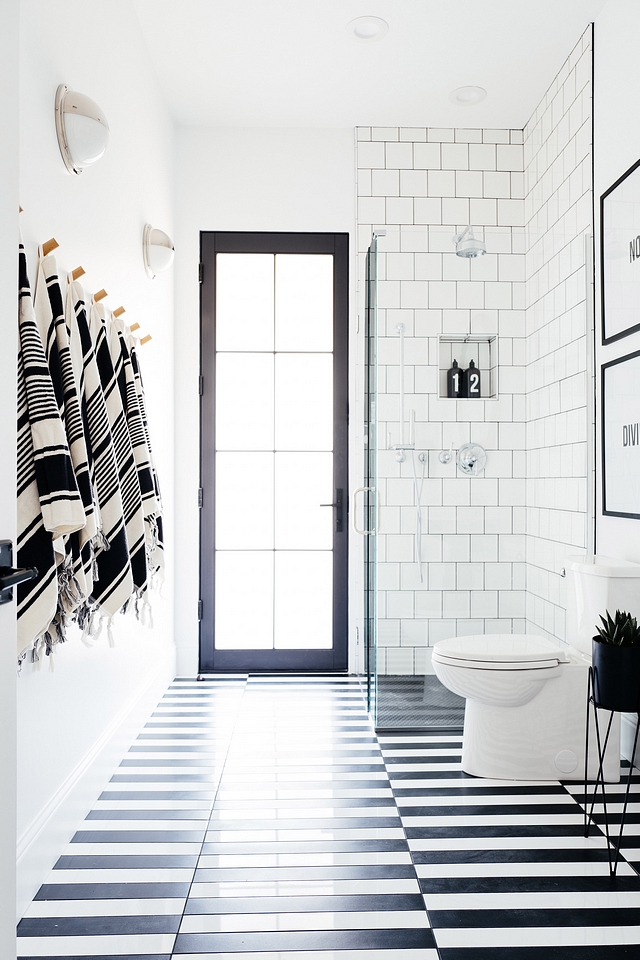 Black and white tile