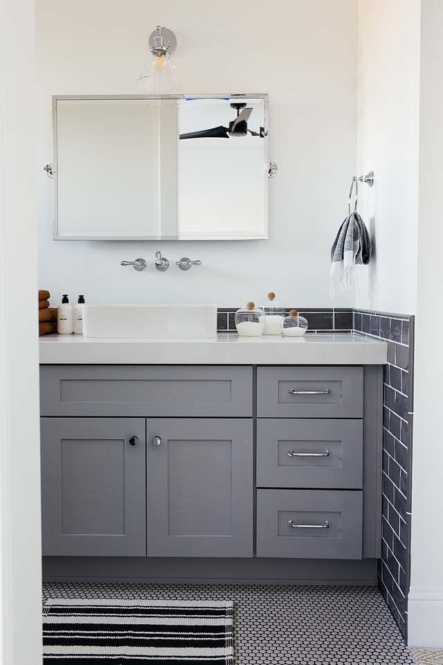 Benjamin Moore Kendall Charcoal Grey Vanity Paint Color