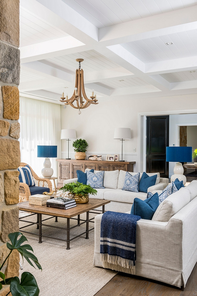 Blue and white beach house color scheme