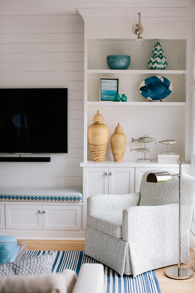 Benjamin Moore White Custom Bookcase Cabinet