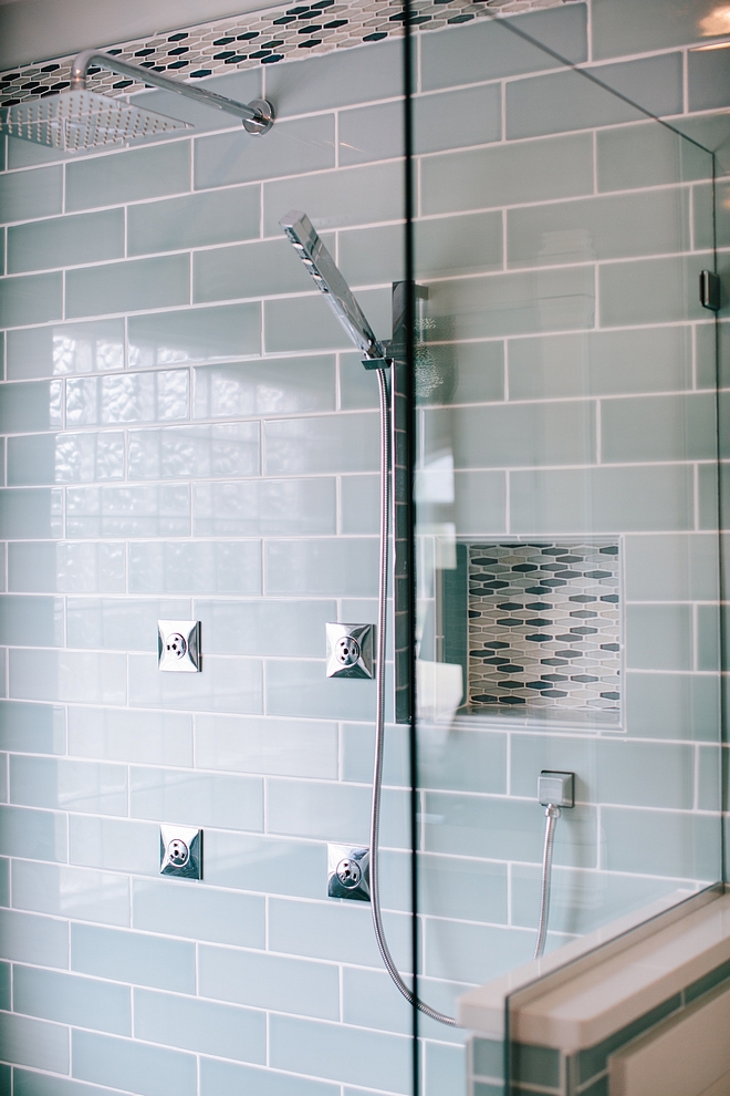 Blue Shower Tile