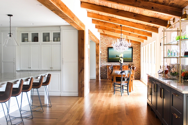 Reclaimed Wood Sloped Ceiling