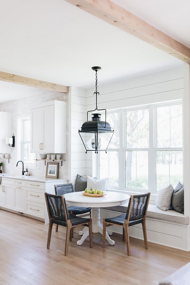 Breakfast Room with shiplap